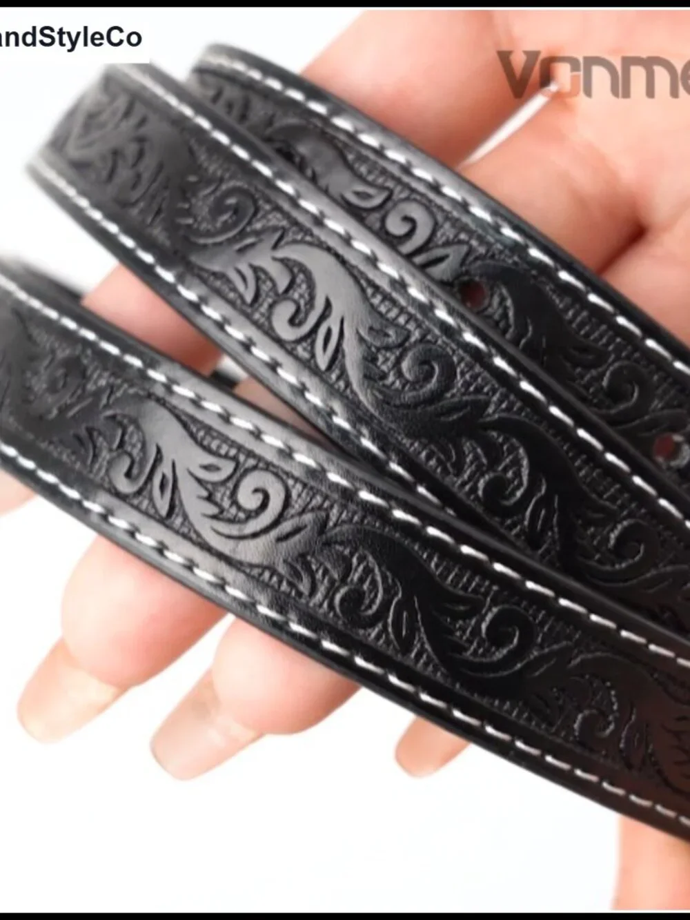 Vintage Western Belt for Women Faux Leather Skinny Belt Rodeo Cowgirl